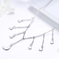 Fashion Silver Jewelry Starry Sky 925 Sterling Silver Necklace